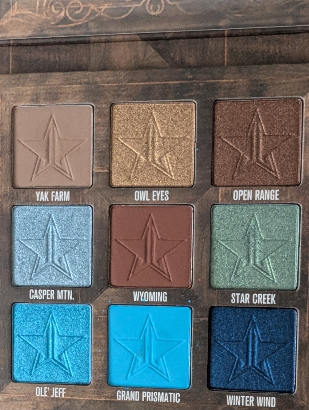 Jeffree Star Eyeshadow Palette — Blue, Teal, Brown & Gold Shades